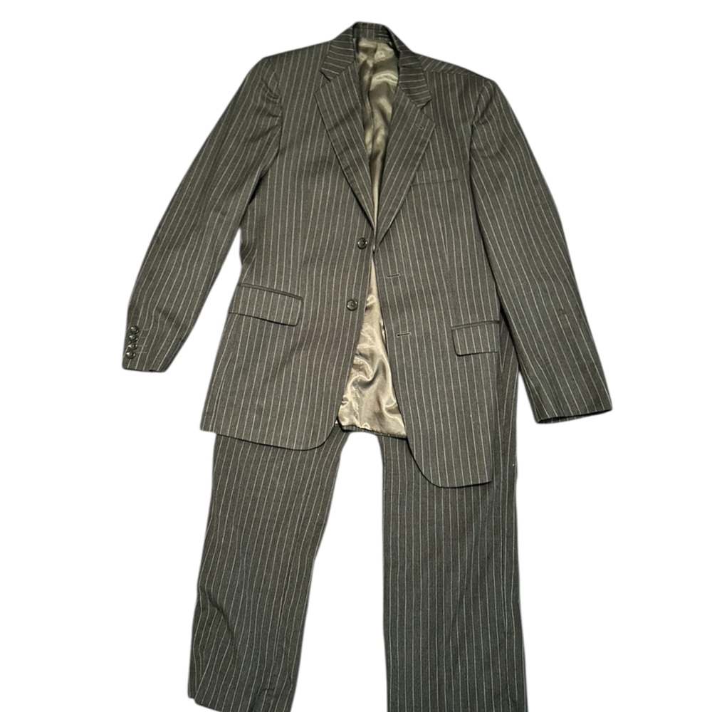 Express Charcoal Pinstripe Suit